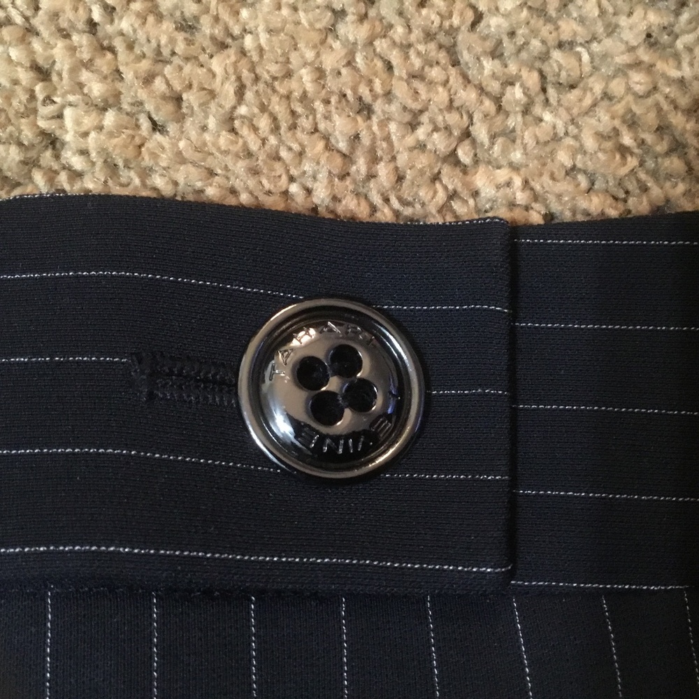 TAHARI Skirt Black and silver pinstripe - Picture 6 of 7